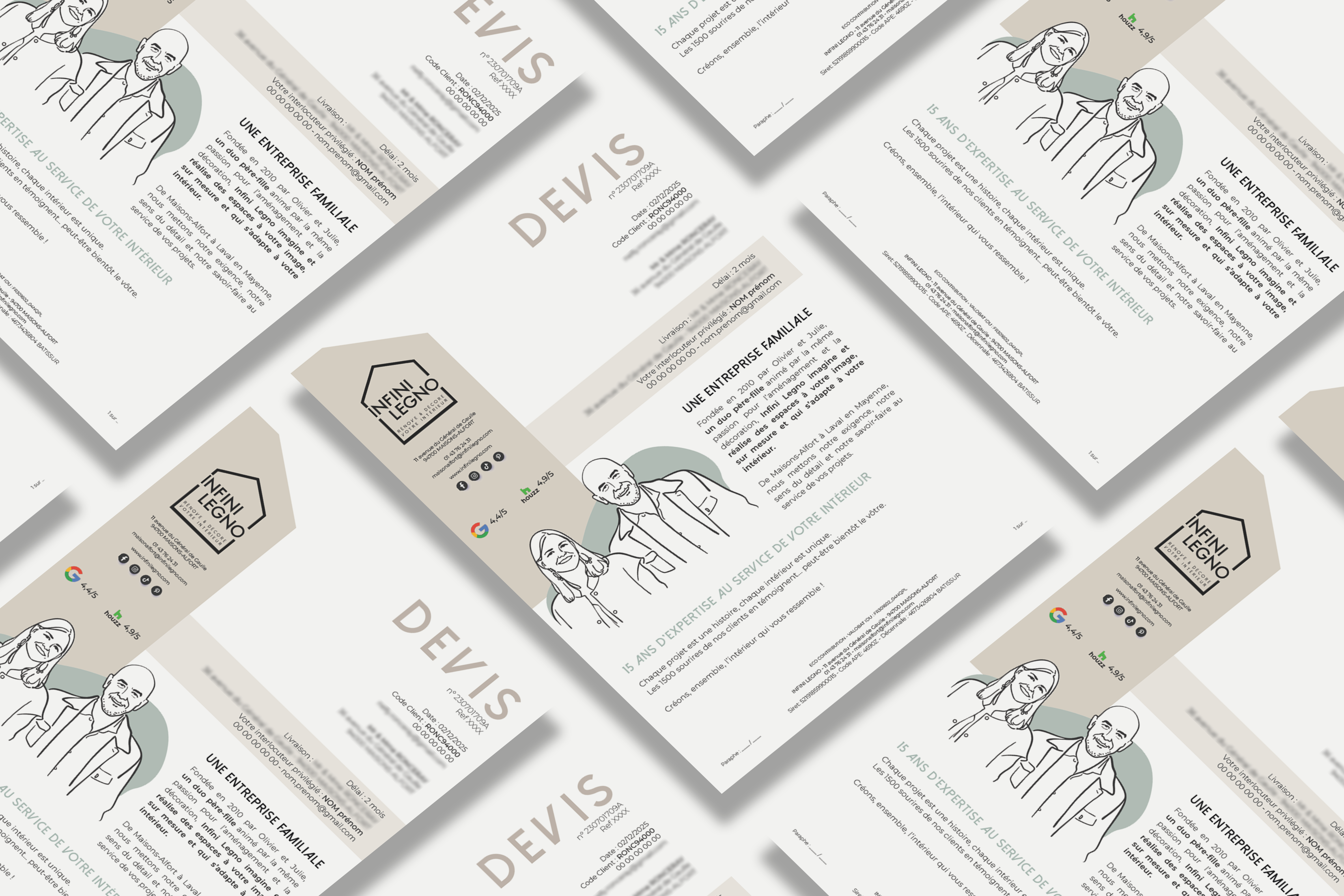 Mise en page devis Infini Legno